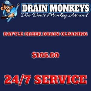 battle creek drain cleaning service for $105.00